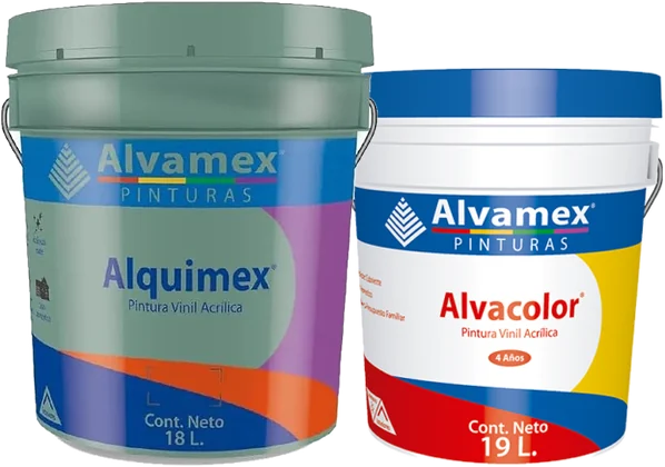 Cubetas de pintura Alvamex Alquimex y Alvacolor